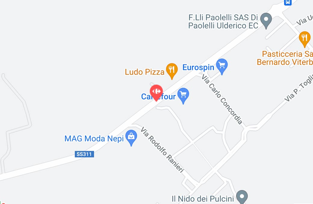 Mappa - Supermercato Carrefour - Via Roma, snc Nepi (VT) - Rivenditore Cimina Funghi