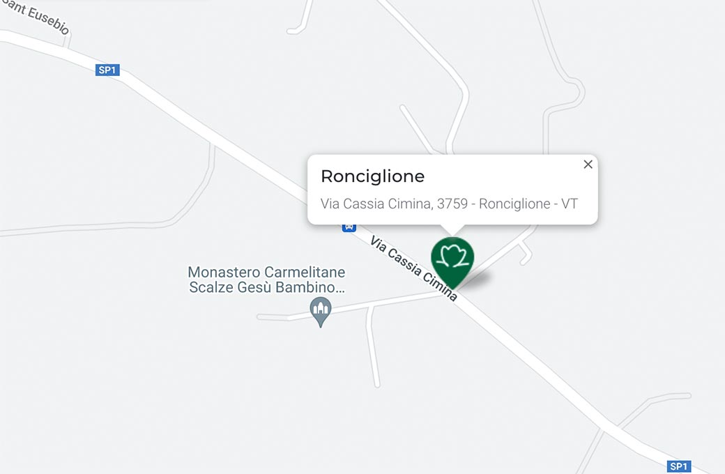 Mappa - Supermercato TODIS - Via Cassia Cimina 3759 Ronciglione (VT) - Rivenditore Cimina Funghi