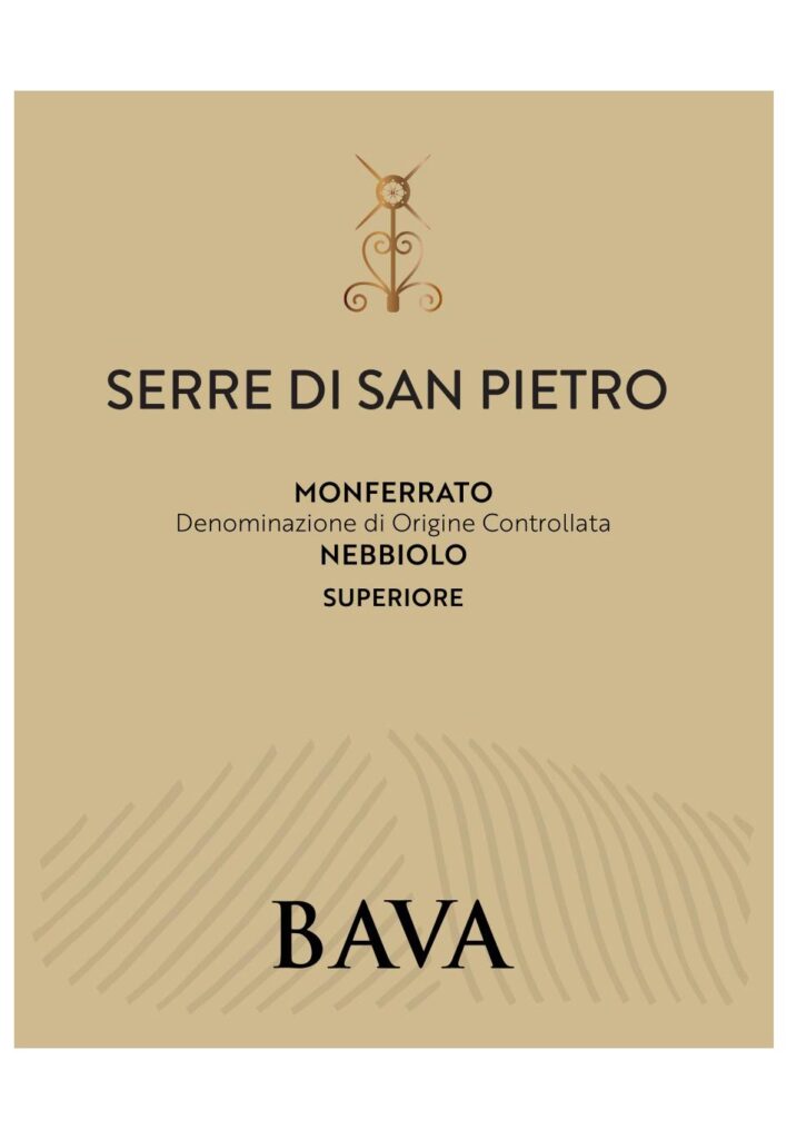 Serre di San Pietro - Monferrato DOC Nebbiolo Superiore - Bava Winery - Etichetta
